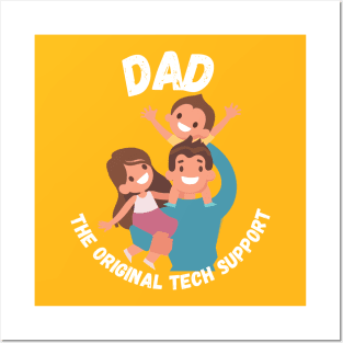 Tech-Savvy Dad: Guiding the Future Generation - Dark Colors - Kids Posters and Art